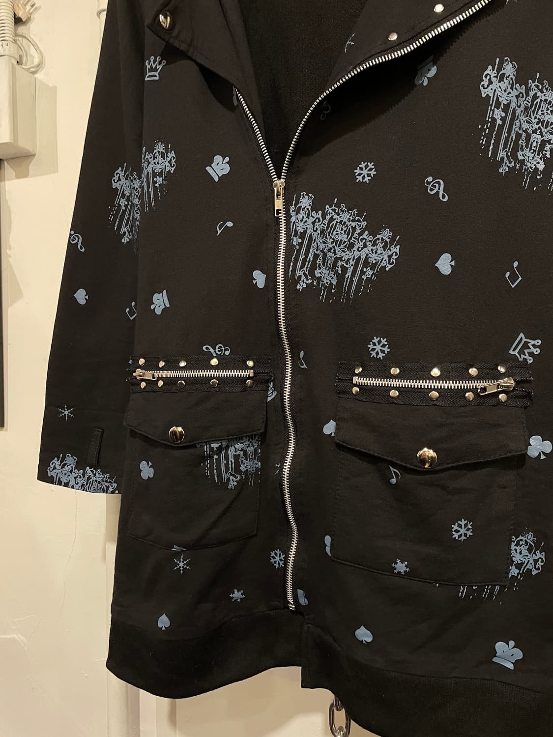 acdc rag 네코미미 스터드 블랙 앤 블루 후드자켓 펑크 상품이미지4