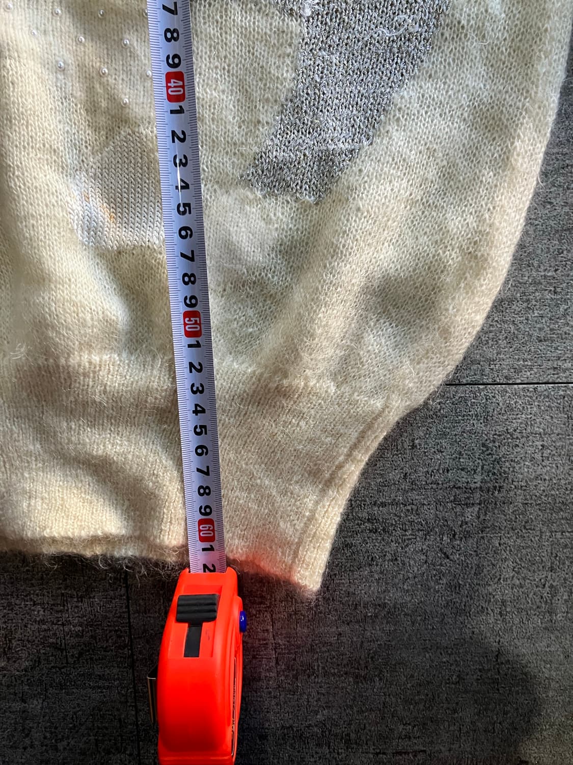 일본빈티지 핀터깔y2k 오리엔탈달천깔페어리 비즈진주 니트스웨터 상품이미지3