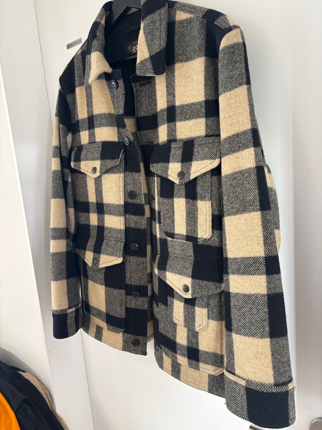 [S] RRL 매키노 크루저 체크 자켓 크림/블랙 상품이미지3