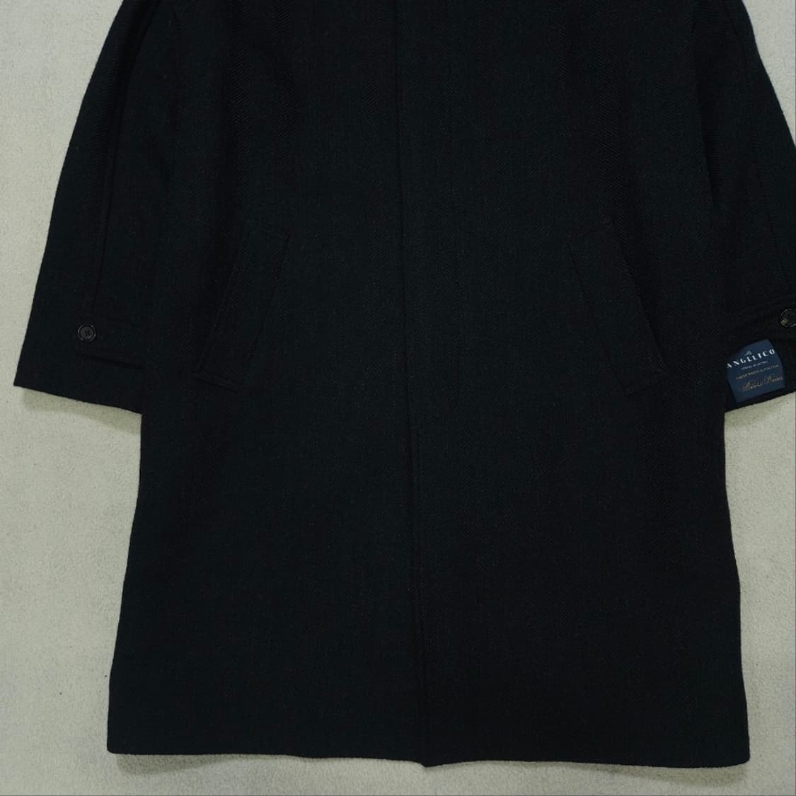 브룩스 브라더스 안젤리코 울 헤링본 발마칸 코트 XXL 상품이미지8