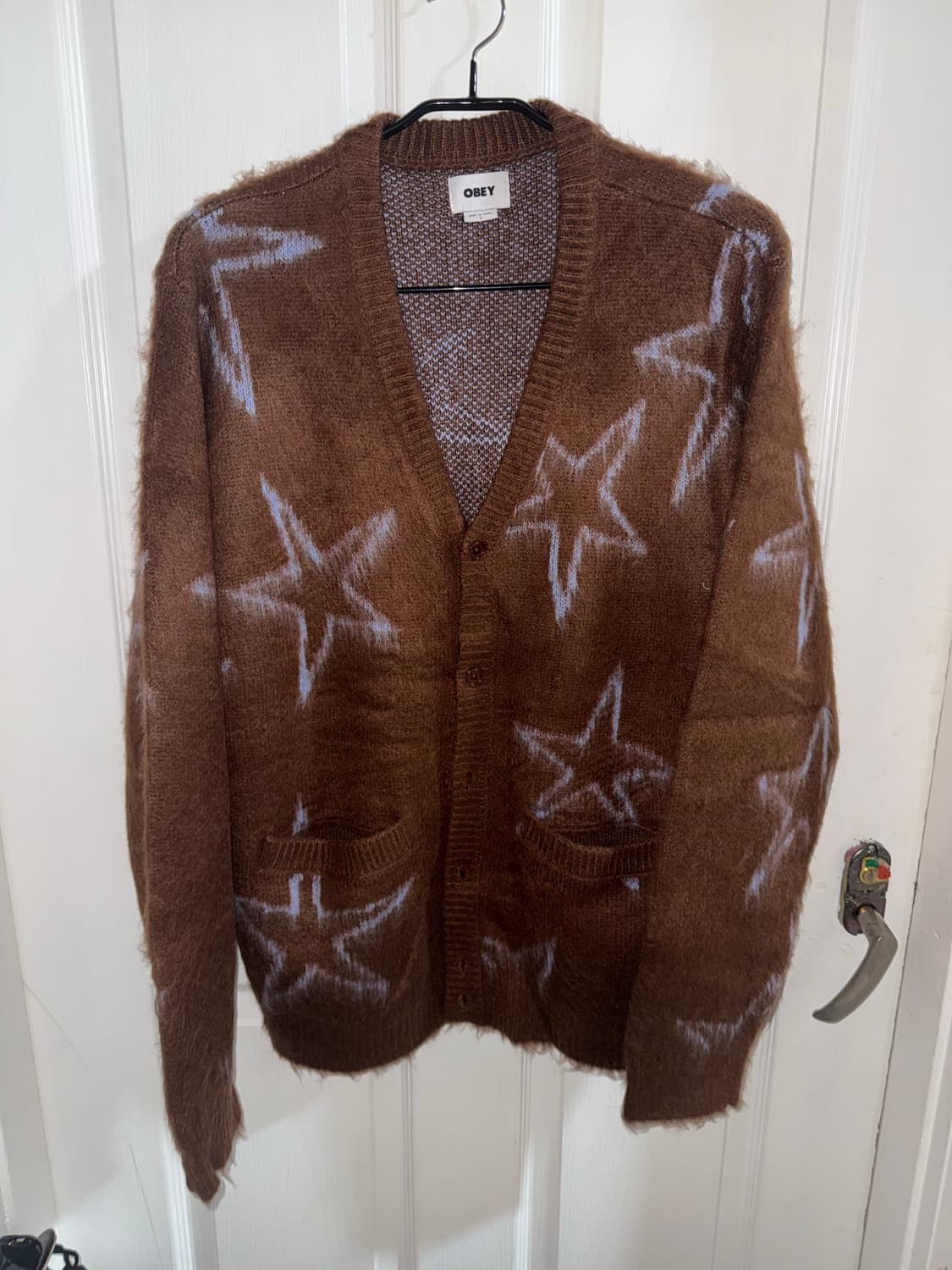 오베이 스타 니트가디건 브라운 상품이미지6