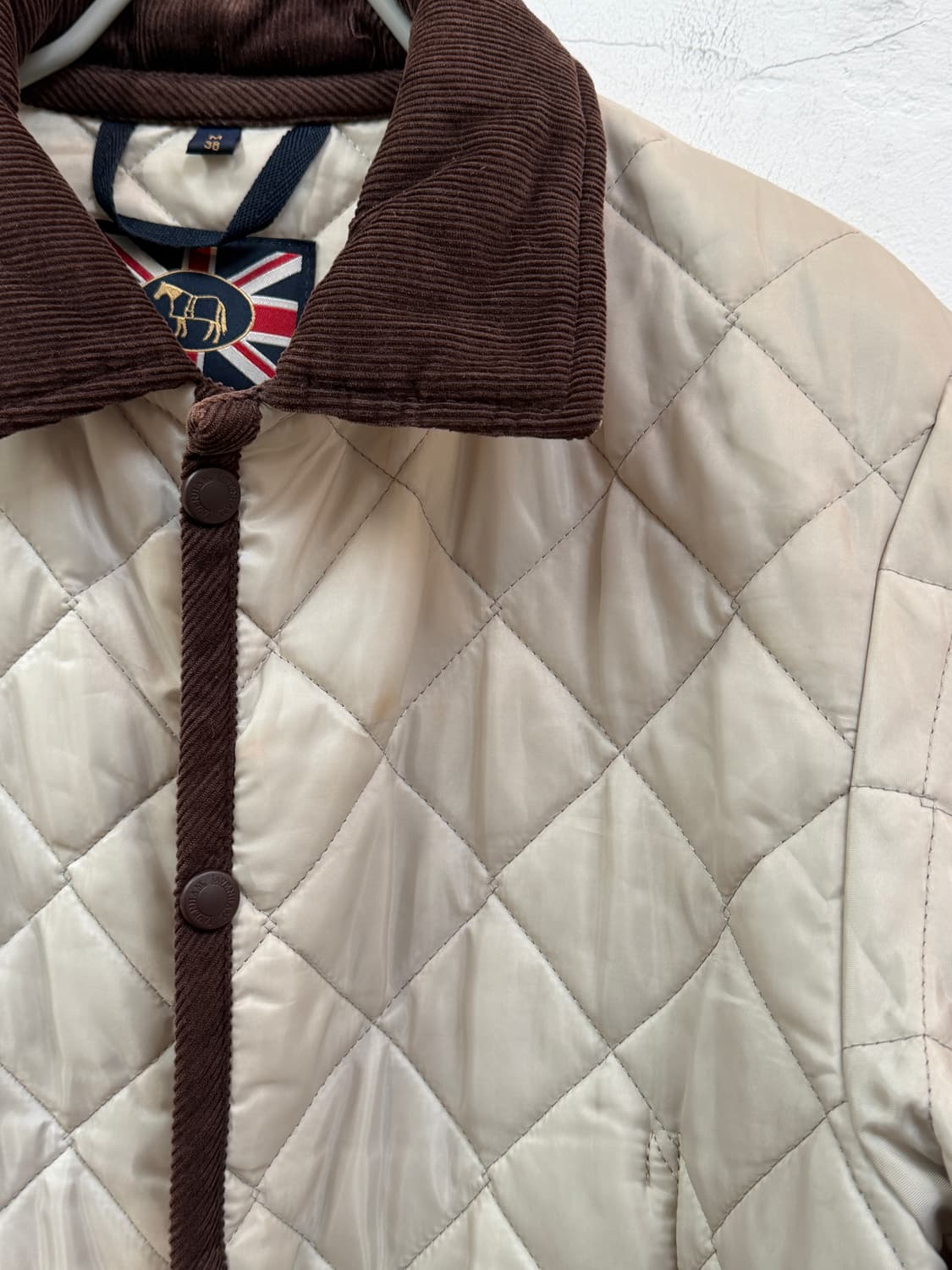 Lavenham 라벤햄 코듀로이 베이지 퀼팅 자켓 M (38) 상품이미지8