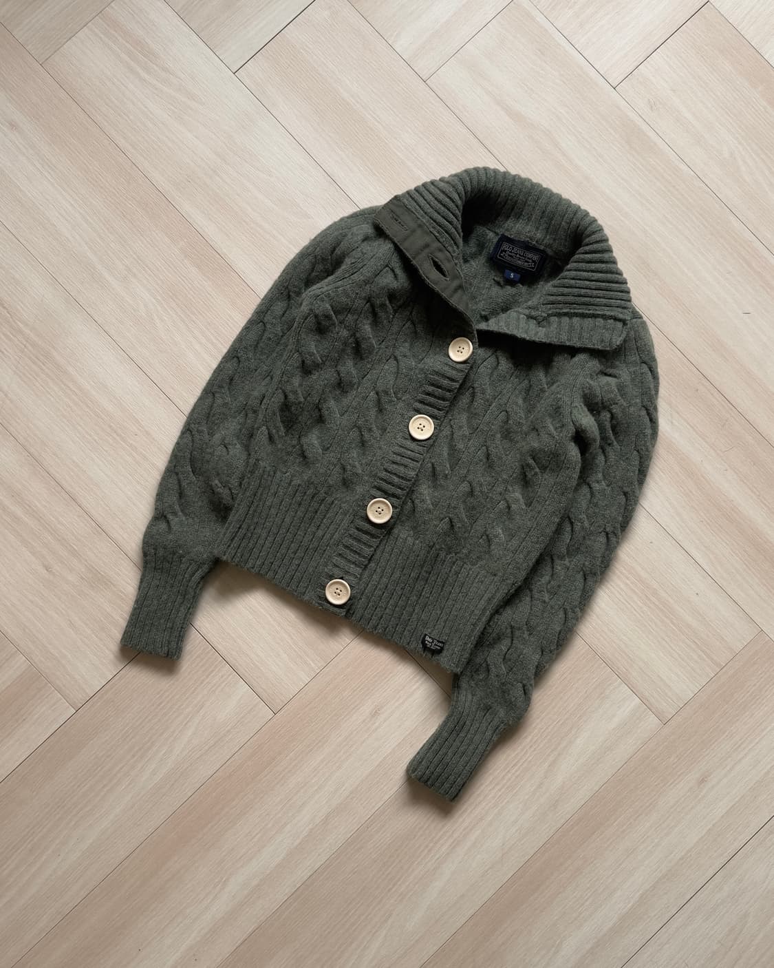 [POLO JEANS] Cable Knit Shawl Collar Car 상품이미지1