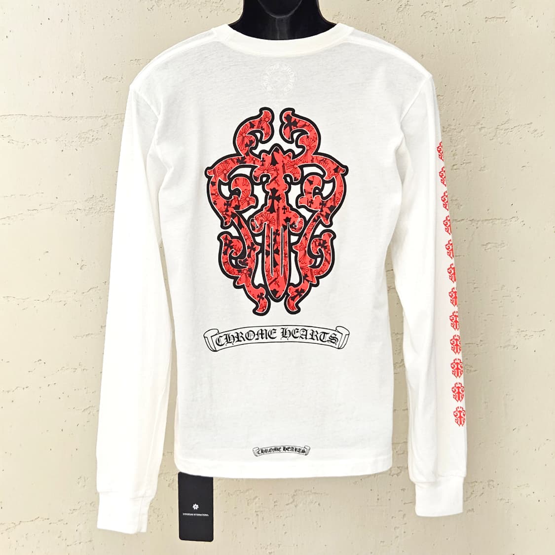 [M] 미사용 크롬하츠 레드바인대거 롱슬리브 화이트 B1213C146 상품이미지4