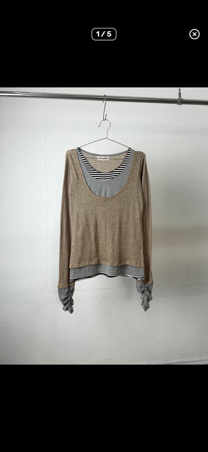 Owlspale 레이어드 롱 슬리브 상품이미지1