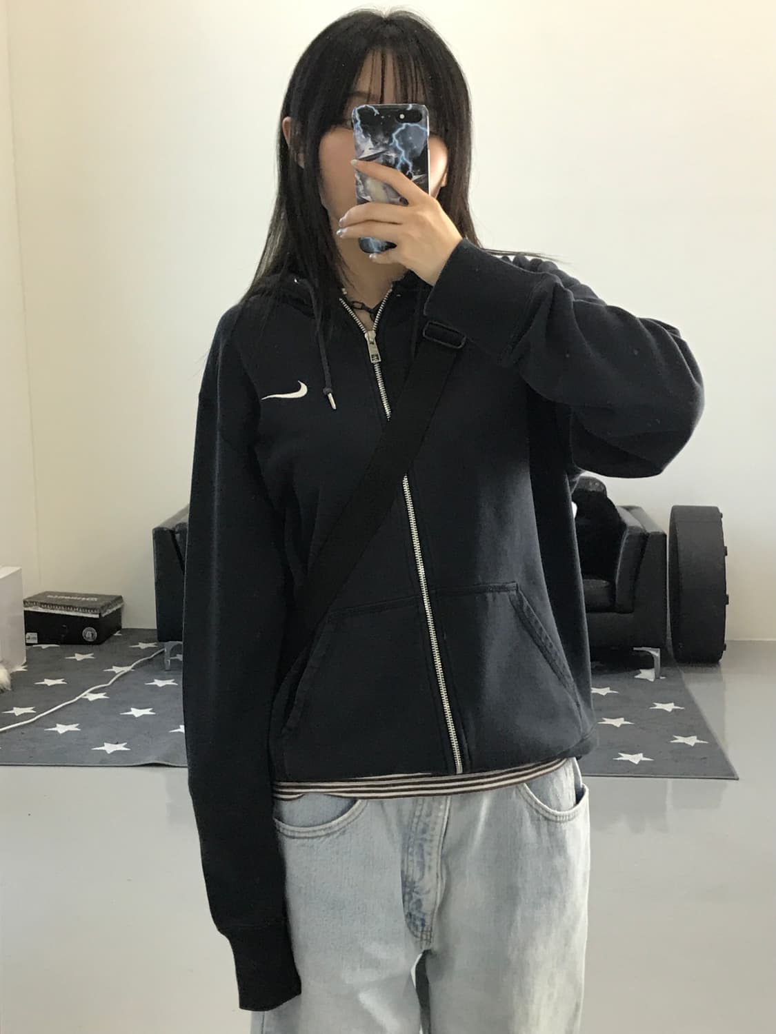 나이키 네이비 후드집업 상품이미지2