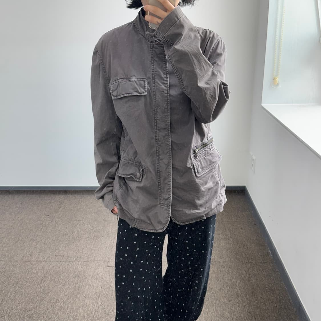 Calvin Klein 켈빈클라인 쓰리 포켓 그레이 코튼 자켓  상품이미지2