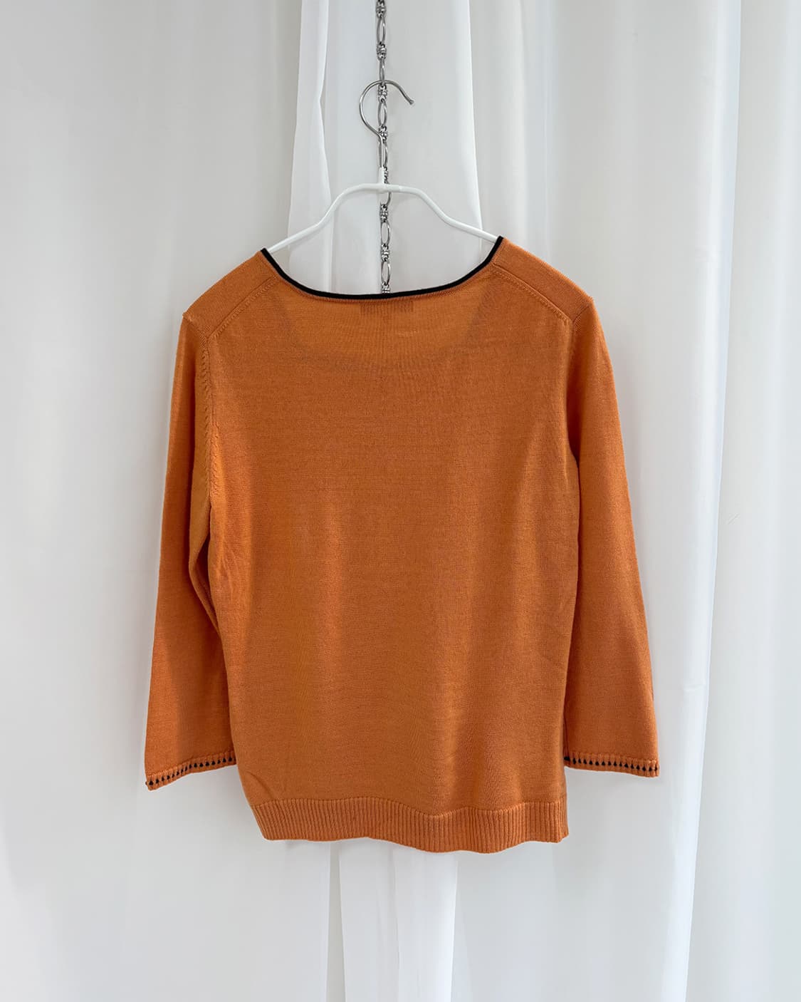 투야 오렌지 브라운 스티치 7부 풀오버 상품이미지2