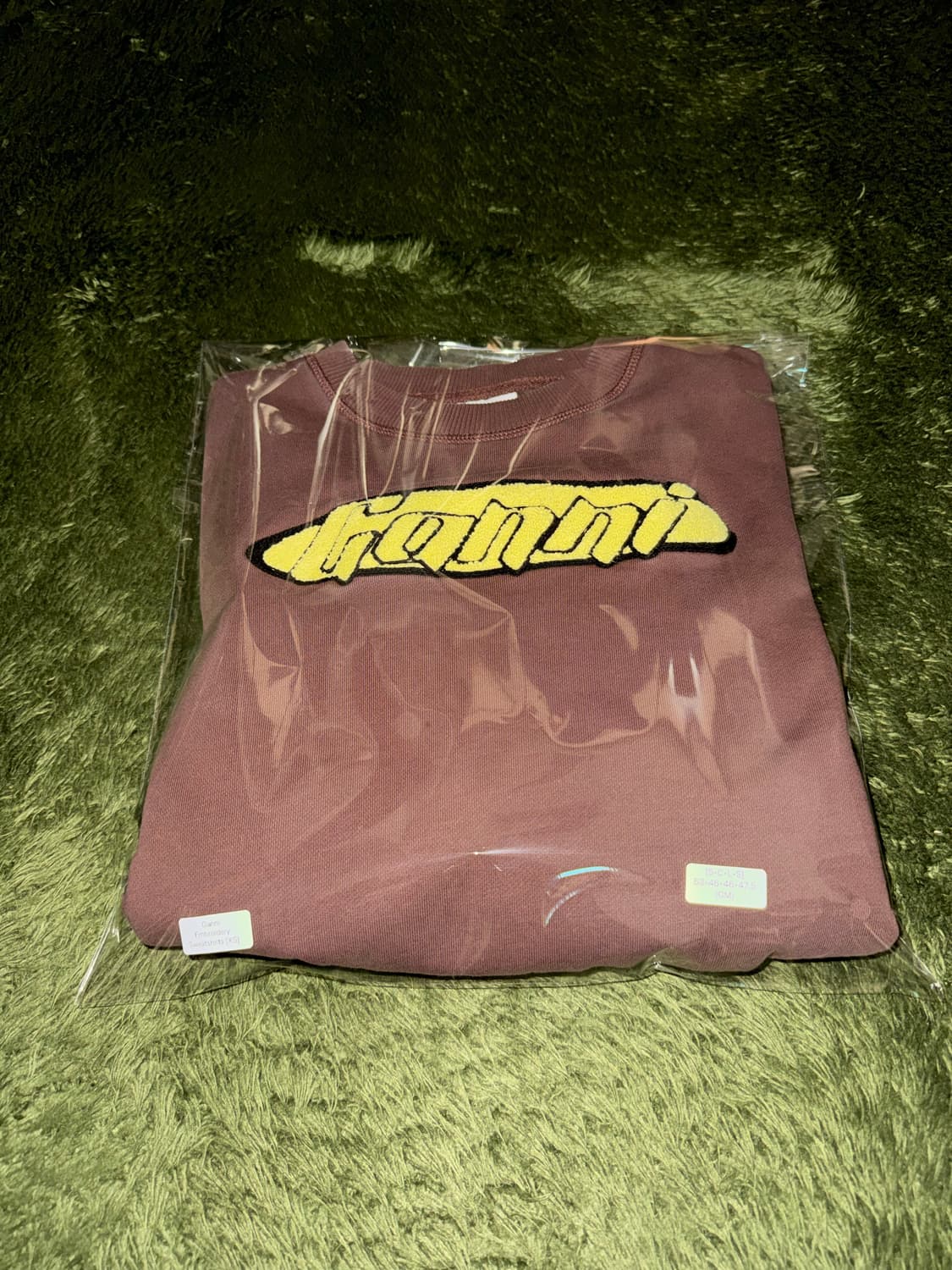 [XS] GANNI 가니 아트워크 로고 크롭 스웻셔츠 브라운 상품이미지9