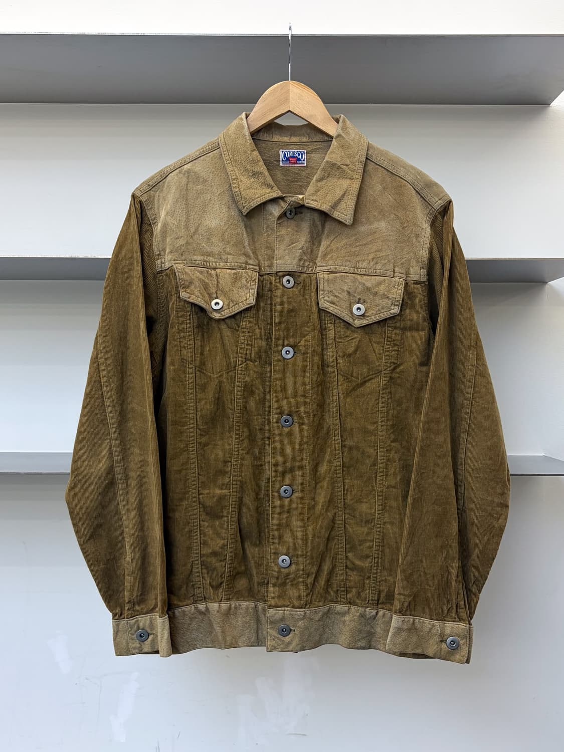 코리스코 90s 스웨이드 레더 코듀로이 자켓 상품이미지1