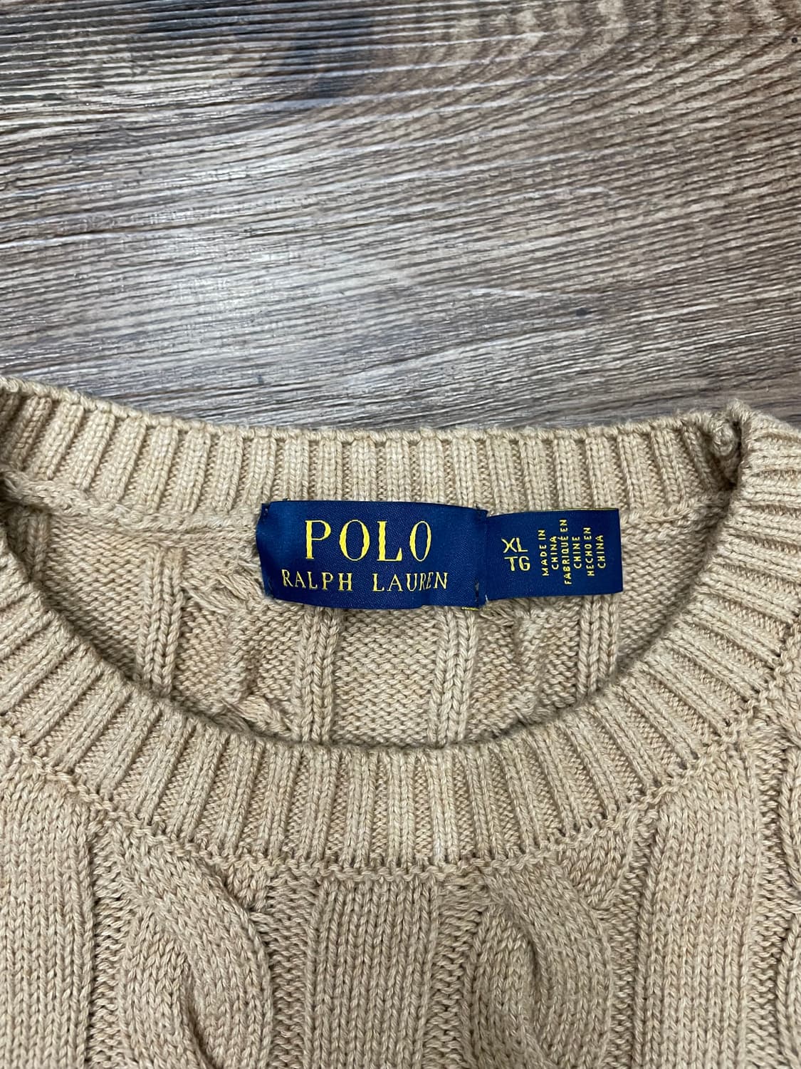 폴로 랄프로렌 베이지 케이블 니트 코튼 스웨터 상품이미지6