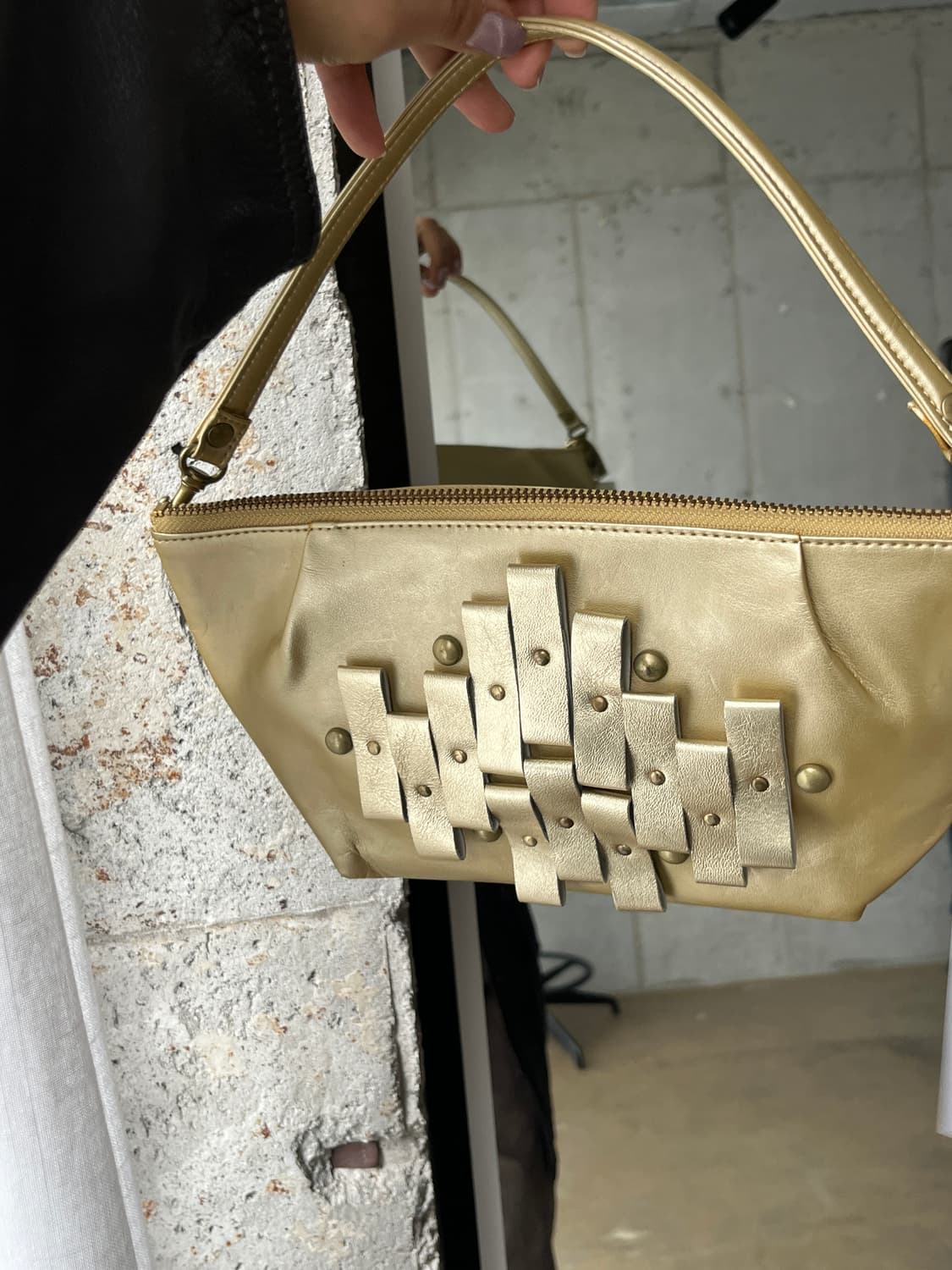 (Deadstock)Hiroko Bis 히로코비스 메탈릭 백 상품이미지4