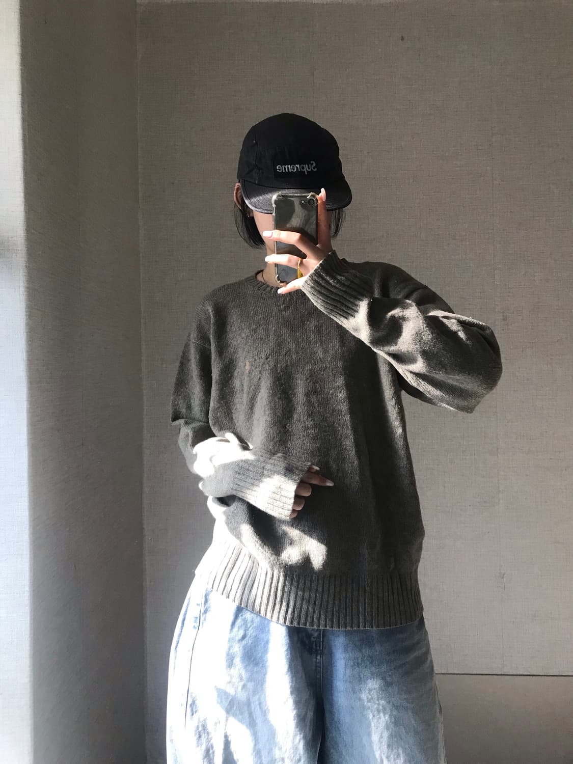 폴로 카키그레이 니트 상품이미지3