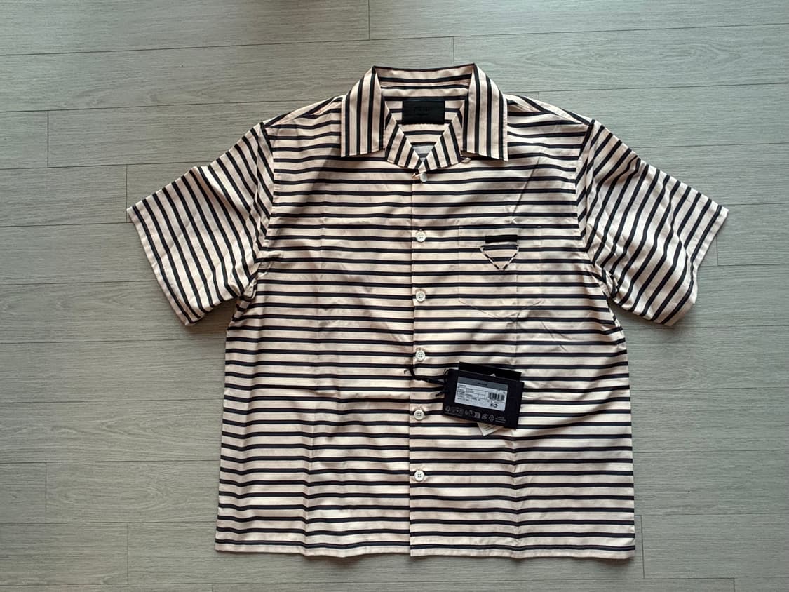 프라다 스트라이프 볼링 셔츠 (XL) 상품이미지6