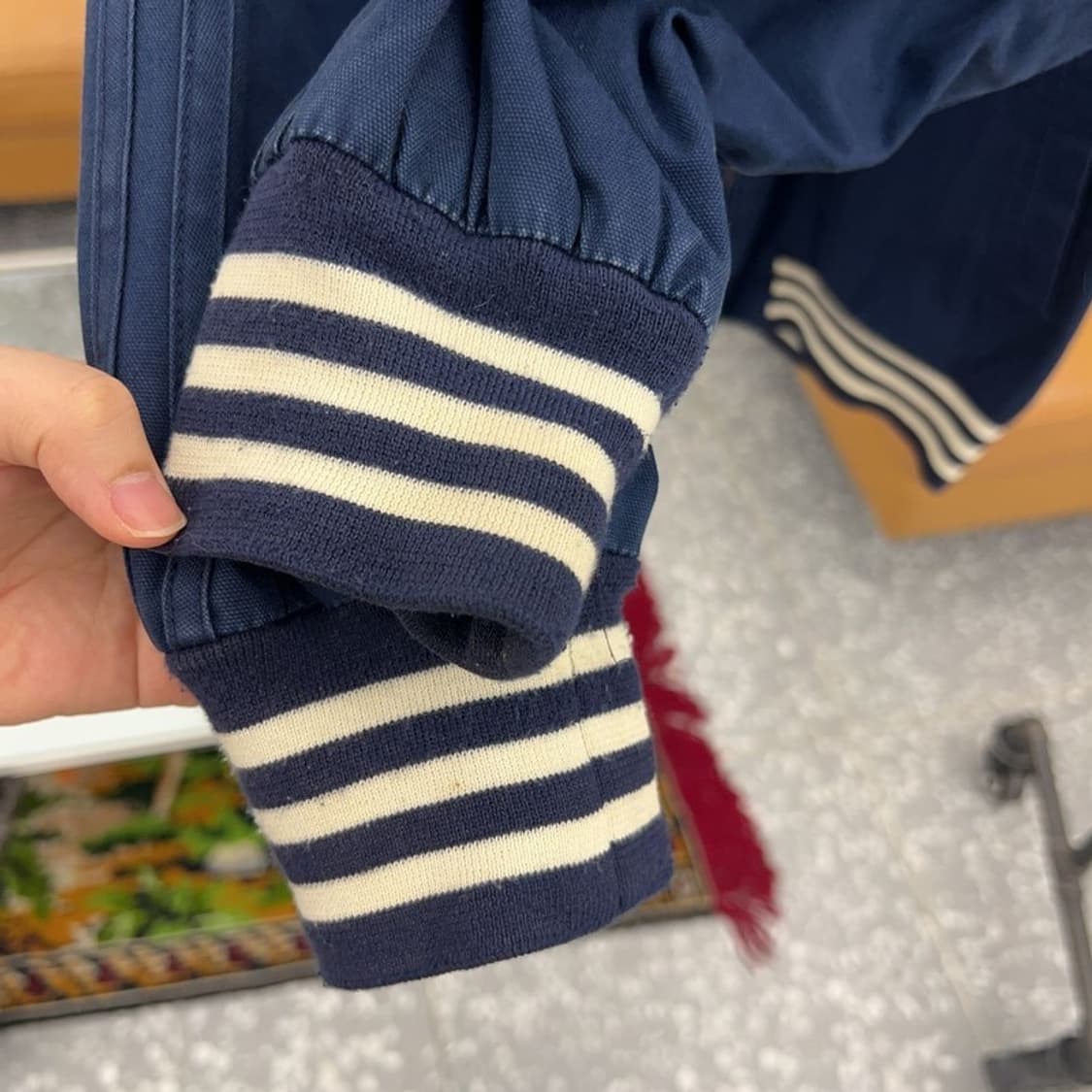 아디다스 흑탭 올드스쿨 프레피 블루종 자켓 105 C04944 상품이미지8