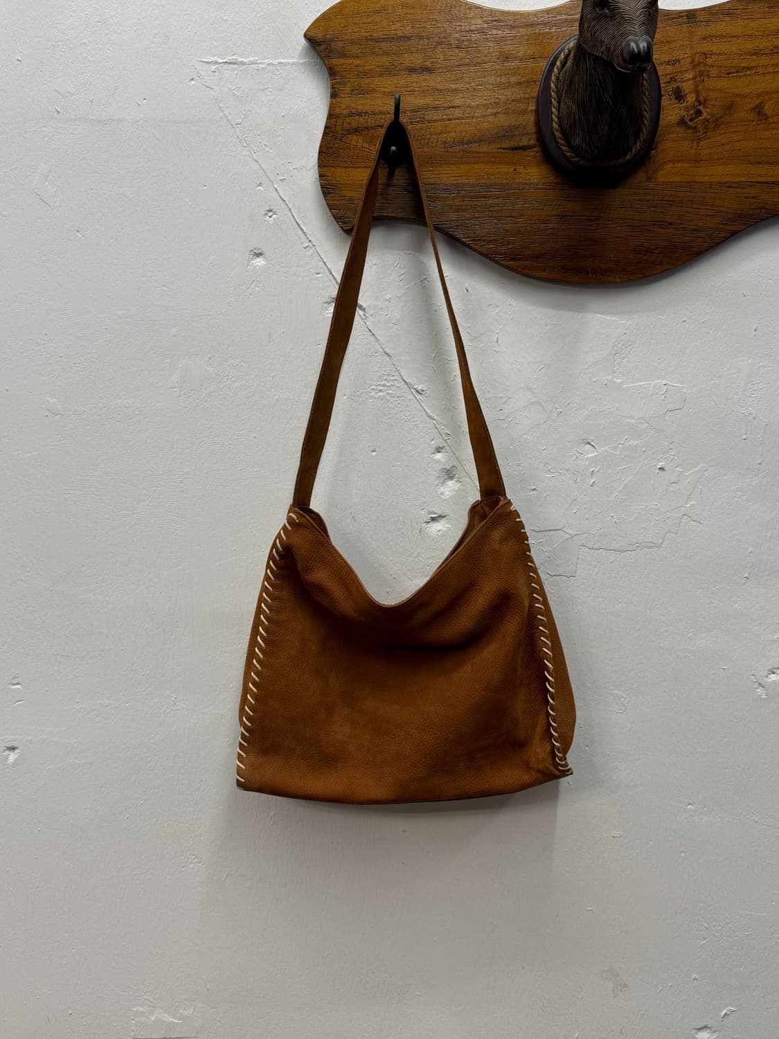 Italy Stitch Leather Hobo Bag 상품이미지2