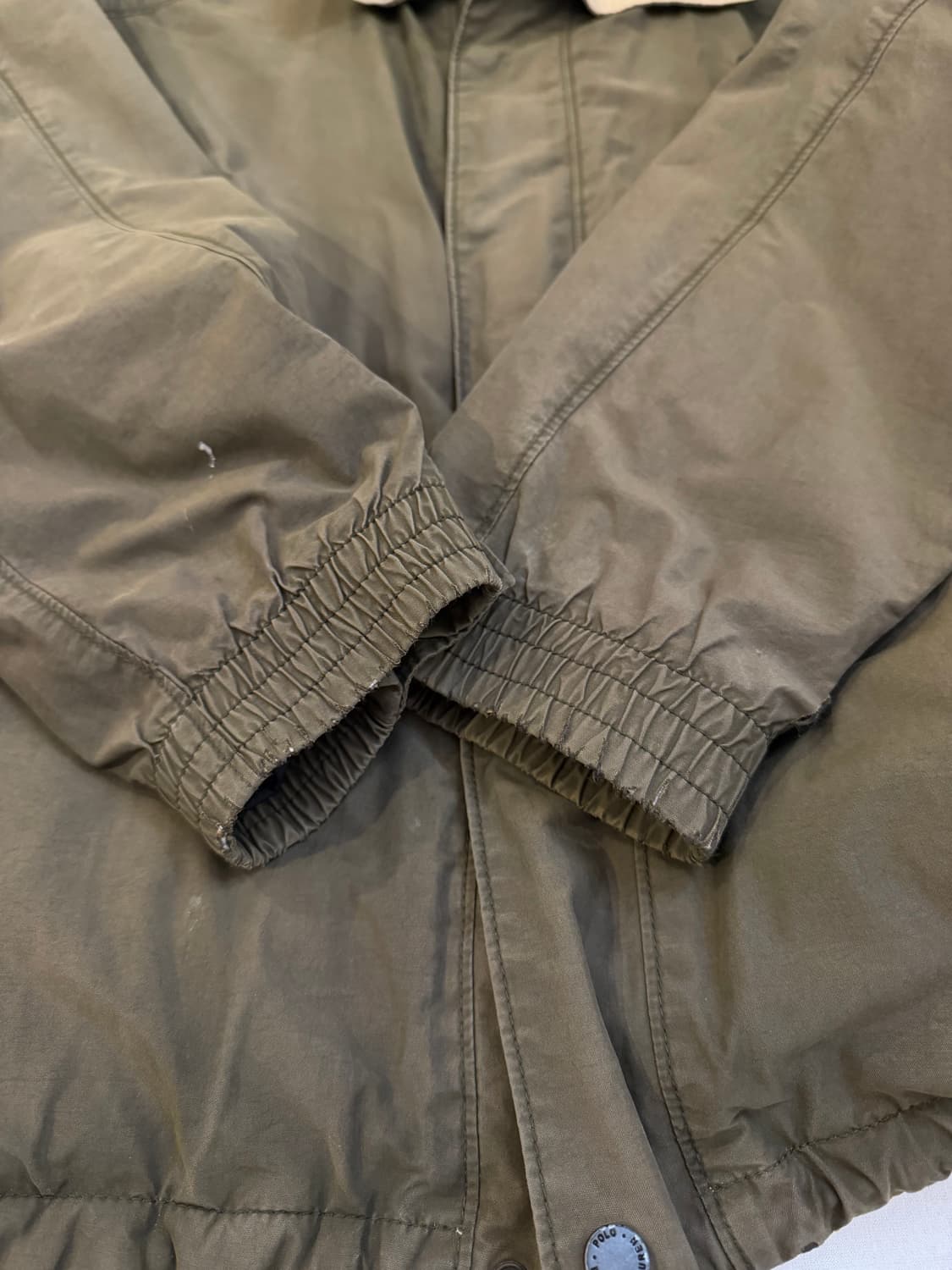 90s 폴로 랄프로렌 플리스 후드 파카 올리브 카키 상품이미지7