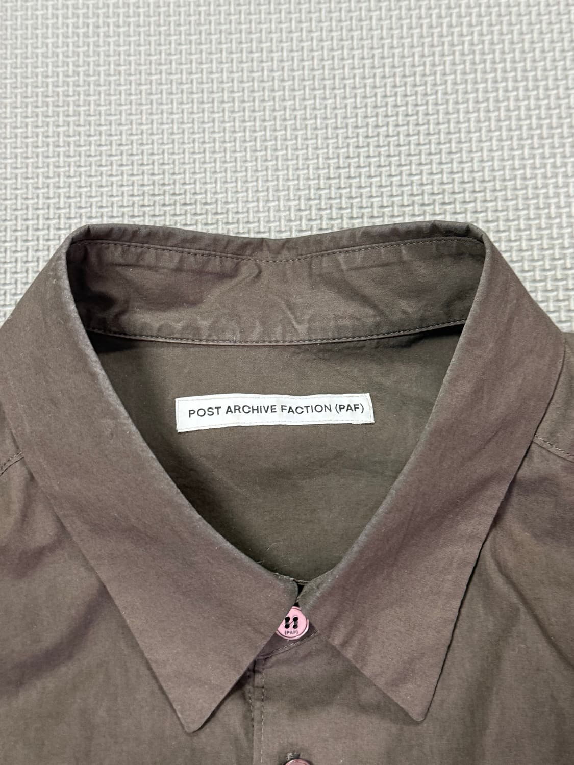 [M]post archive faction 8.0+셔링셔츠 브라운 상품이미지2