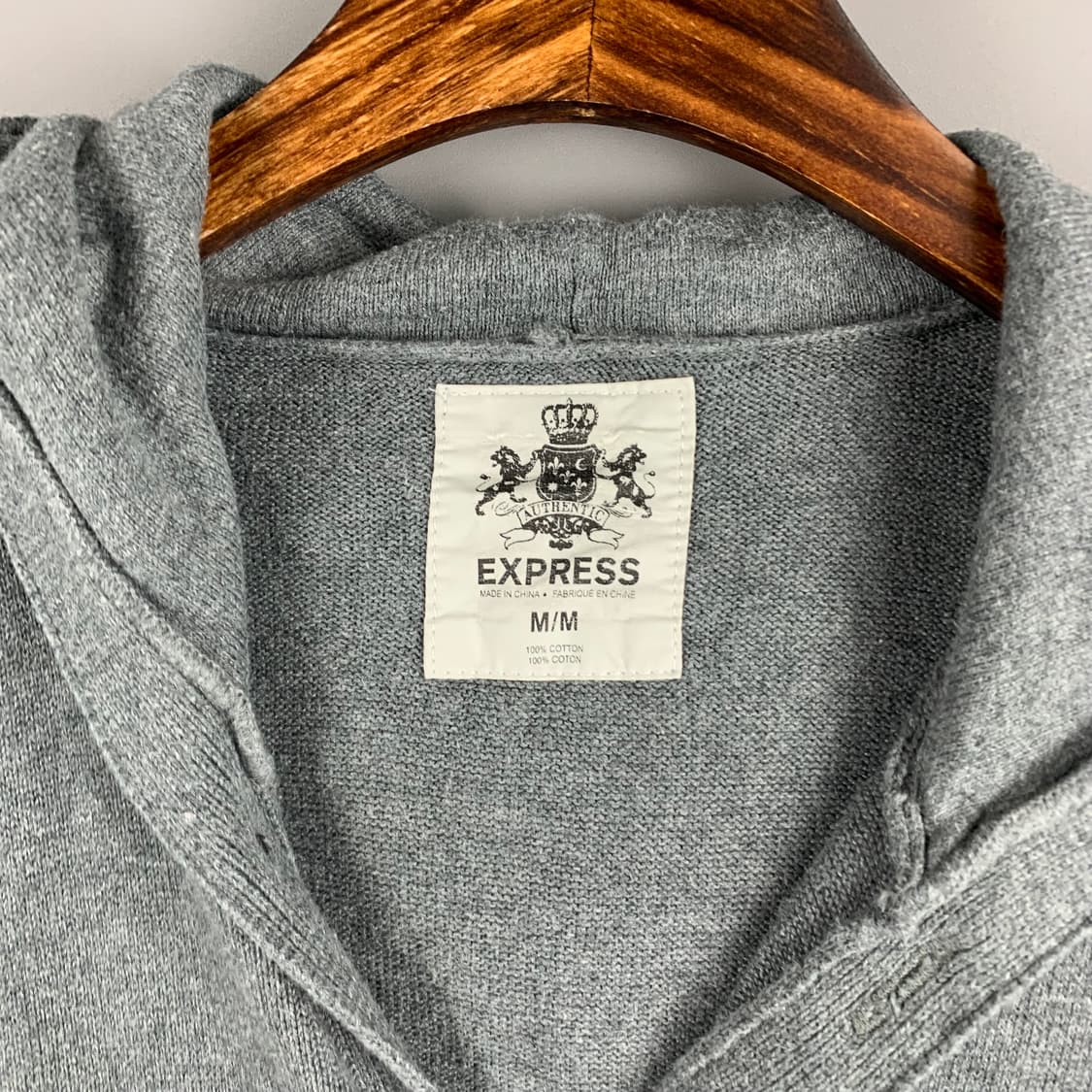 vintage 빈티지 포켓 그레이 후드 니트 가디건 상품이미지6