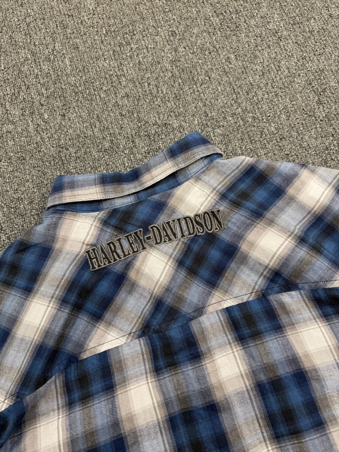 L)할리데이비슨 빈티지 자수 체크 웨스턴 긴팔셔츠 상품이미지7