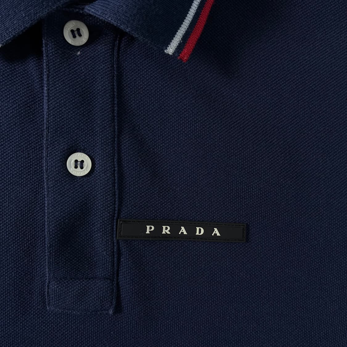 Prada  프라다 로고 피케 네이비 폴로셔츠  상품이미지3