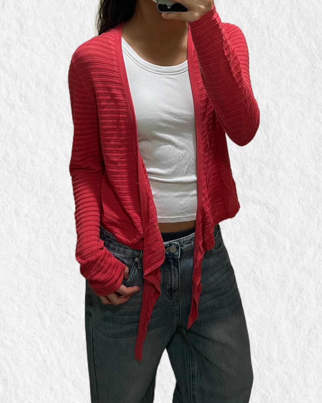 빈티지 레드 가디건 상품이미지5