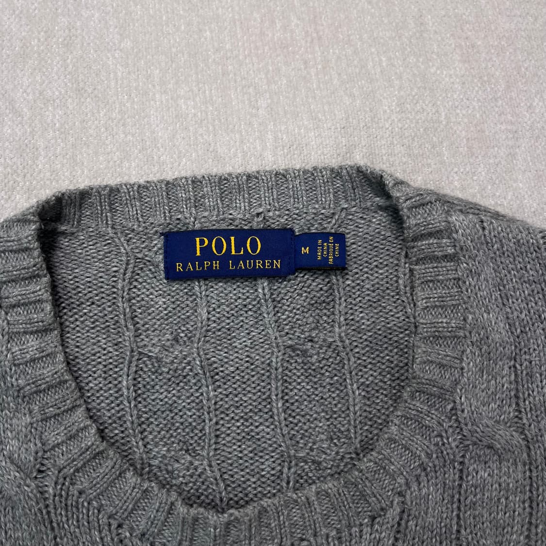 100 폴로랄프로렌 신형 꽈배기 그레이 니트 상품이미지4