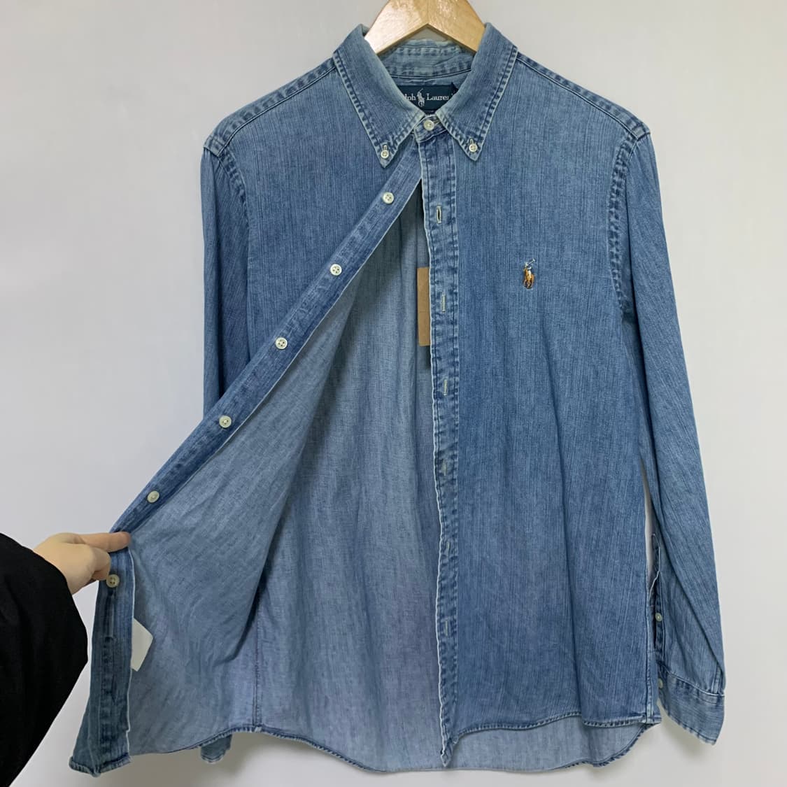 폴로 랄프로렌 데님 셔츠 청남방 남녀공용 L 빈티지 00s 상품이미지5