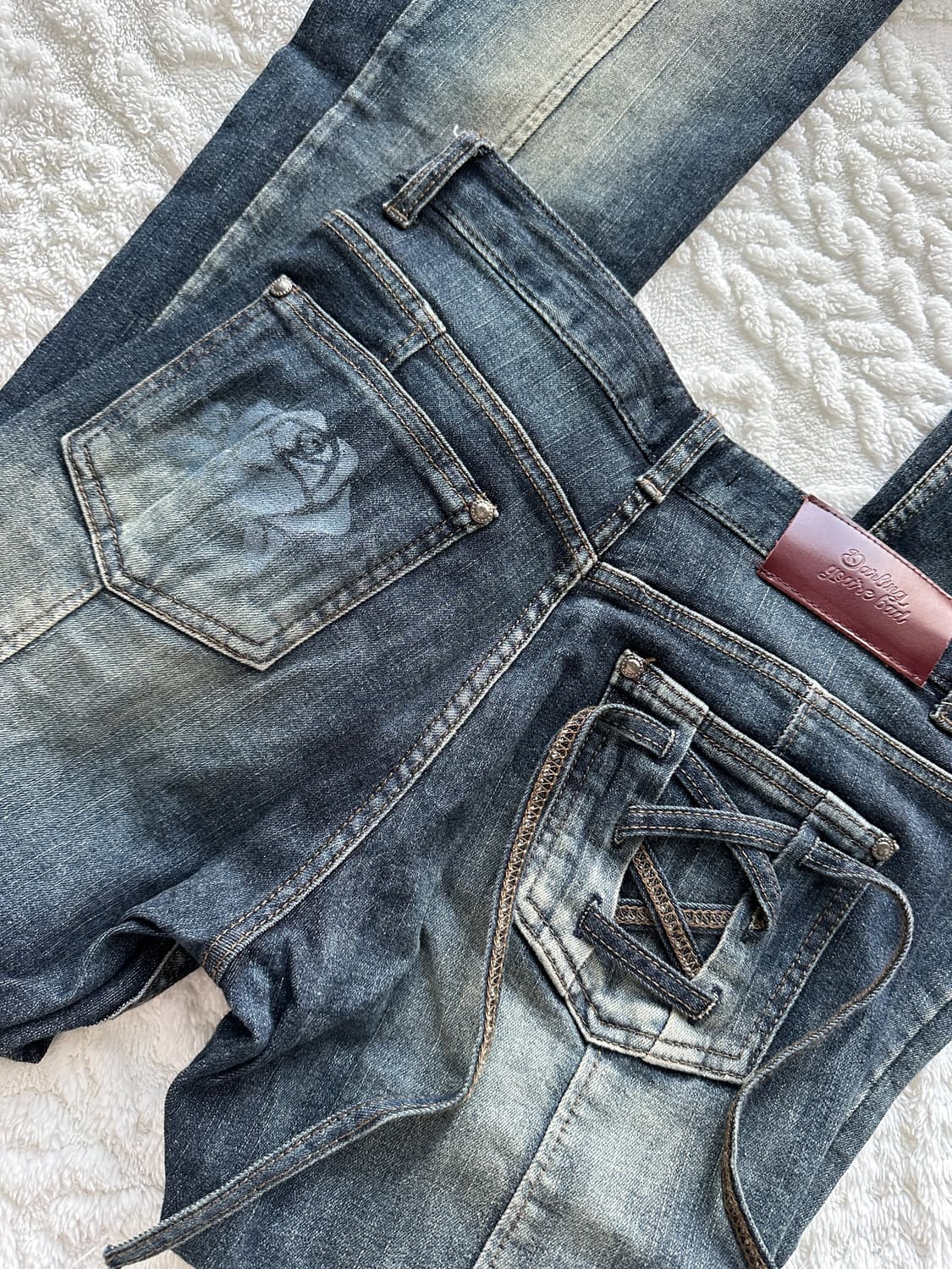 달링유어배드 로즈 부츠컷 데님 빈티지 블루(s) 상품이미지3