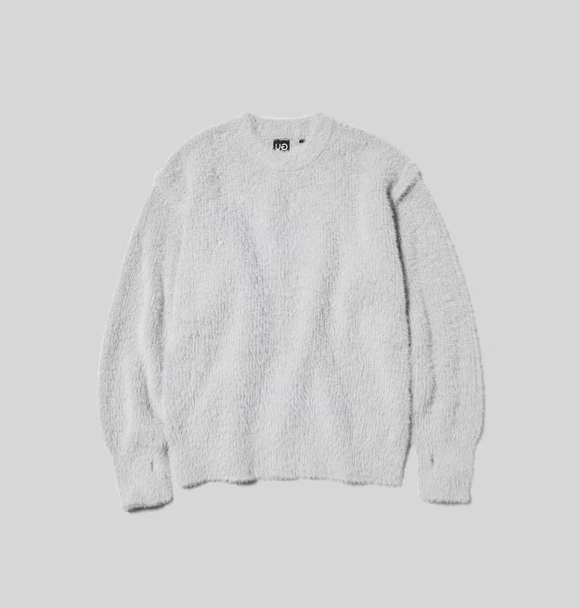 [XXL] 25 신상 GU 언더커버 UG 샤기 크루넥 니트 그레이 상품이미지3