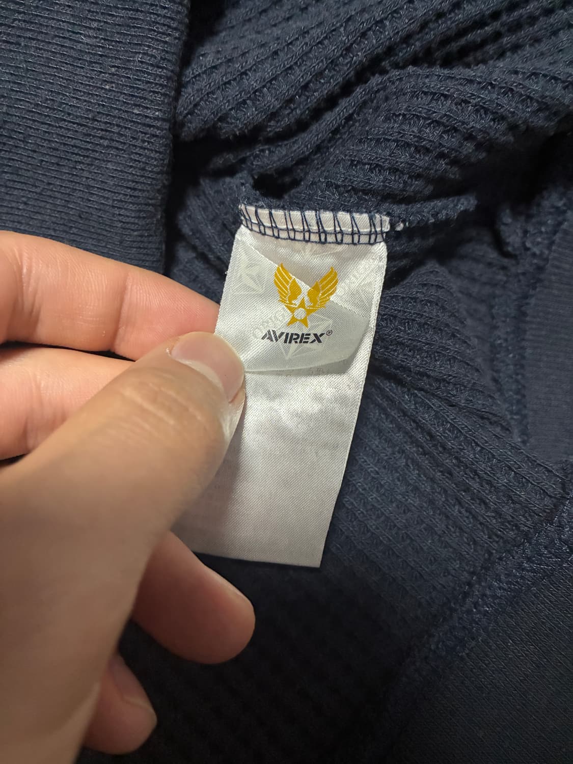 L) 아비렉스 와플 맨투맨 네이비 상품이미지3