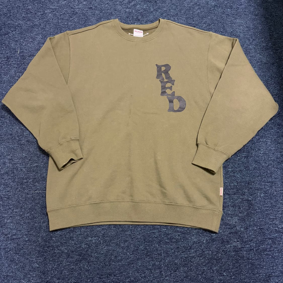 트루릴리전 카키 맨투맨 상품이미지1