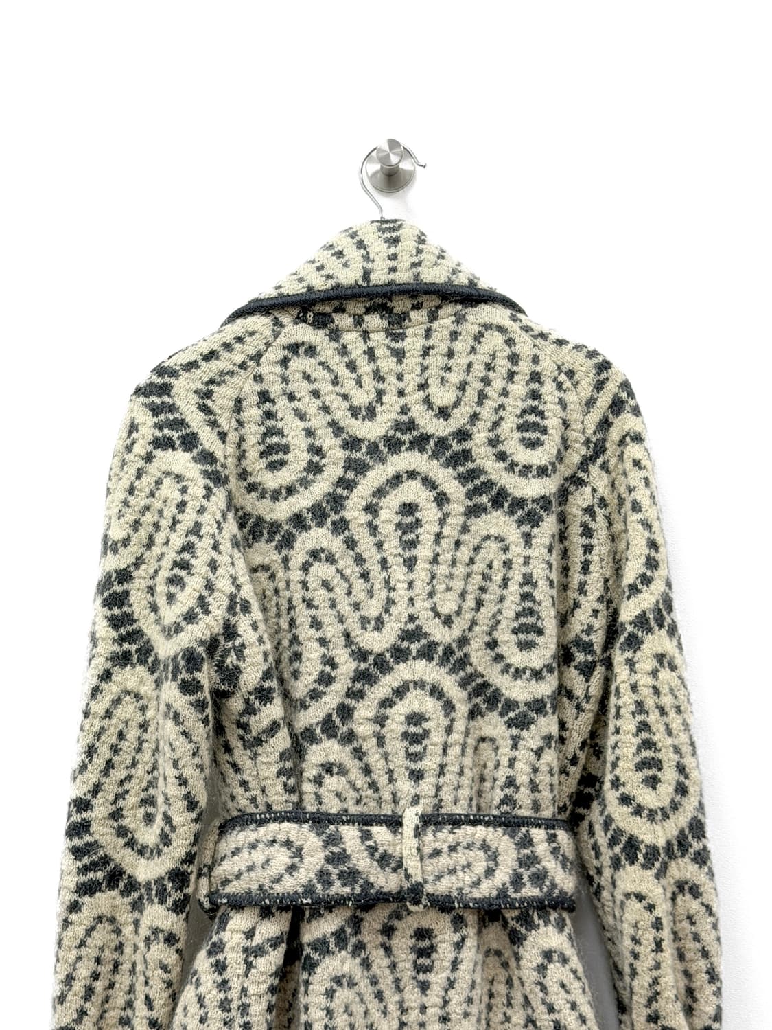 미쏘니 패턴 울 벨티드 코트 상품이미지4