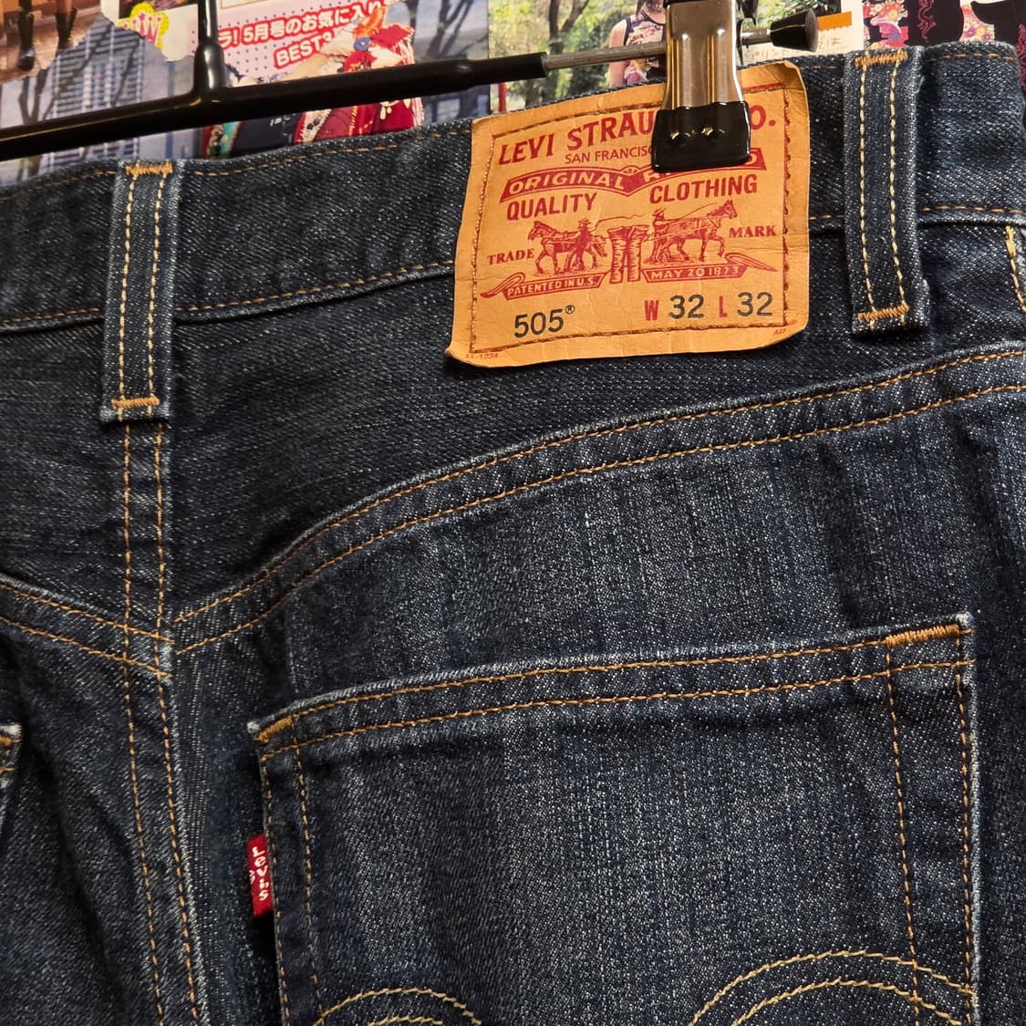 리바이스 505 진청 데님 팬츠 상품이미지3