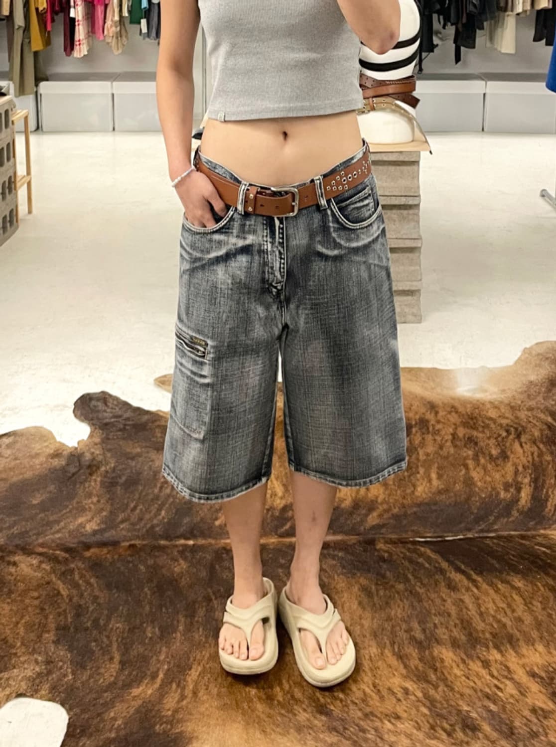 DICKIES USA hard washed denim bermuda 상품이미지1