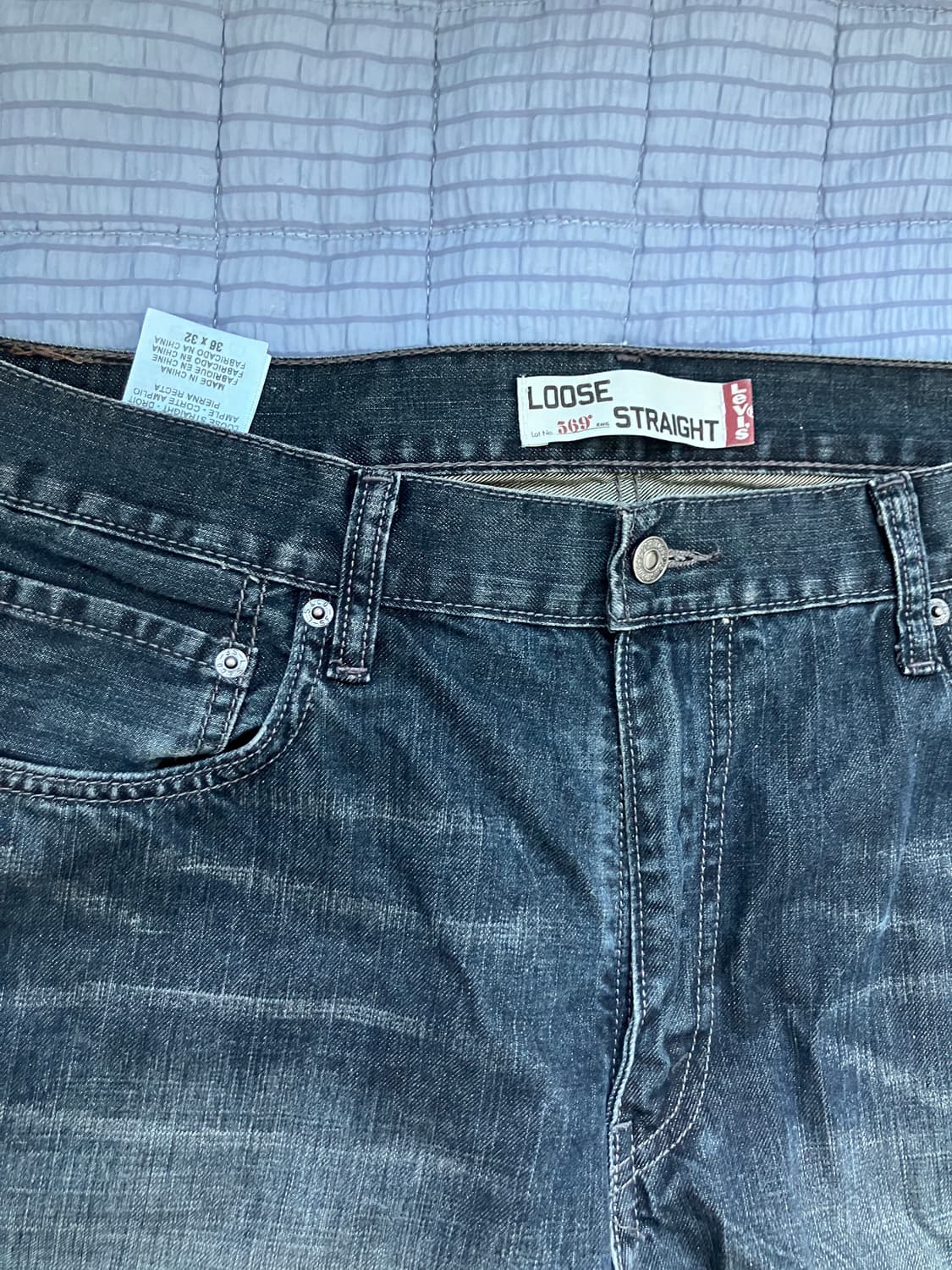 (36) 리바이스 569 흑청 반바지 상품이미지2