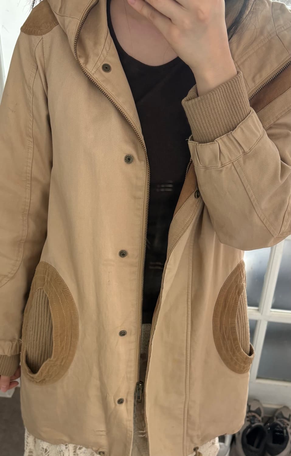 츠모리치사토 일본빈티지 베이지 야상 상품이미지3