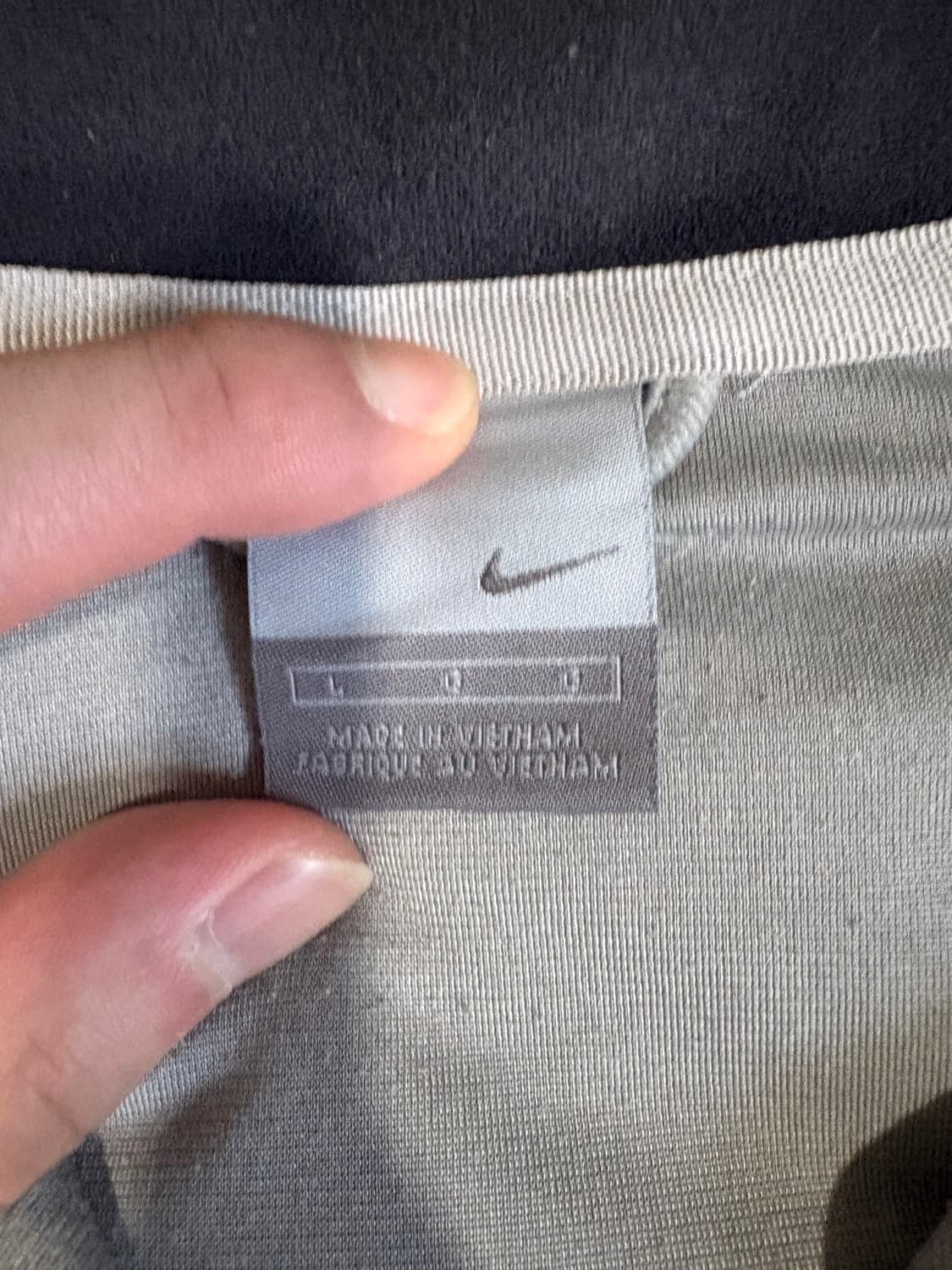 [L] 나이키 스우시빈티지 그레이 집업 져지 상품이미지3