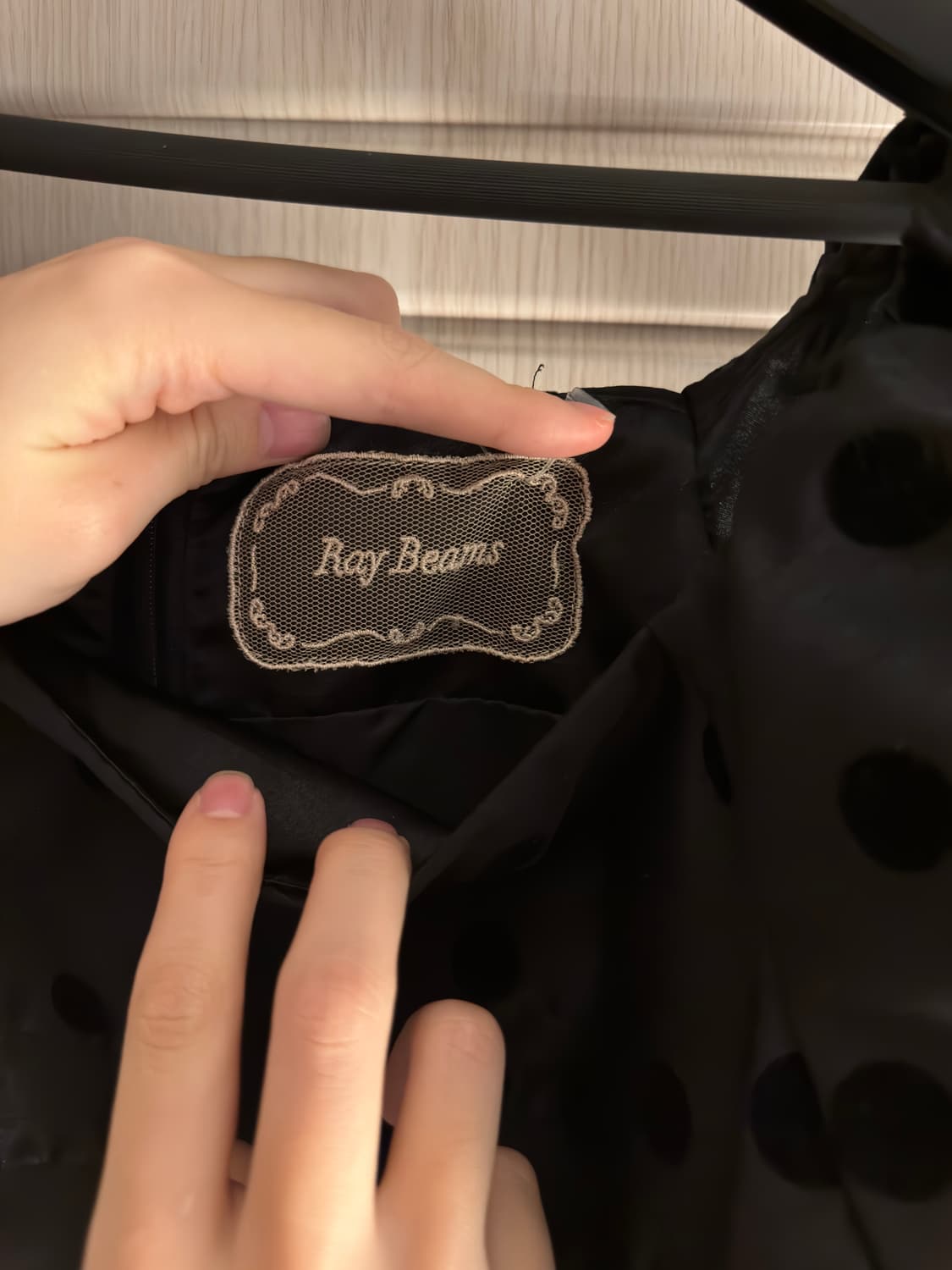 레이 빔즈 도트 미니 원피스 상품이미지2