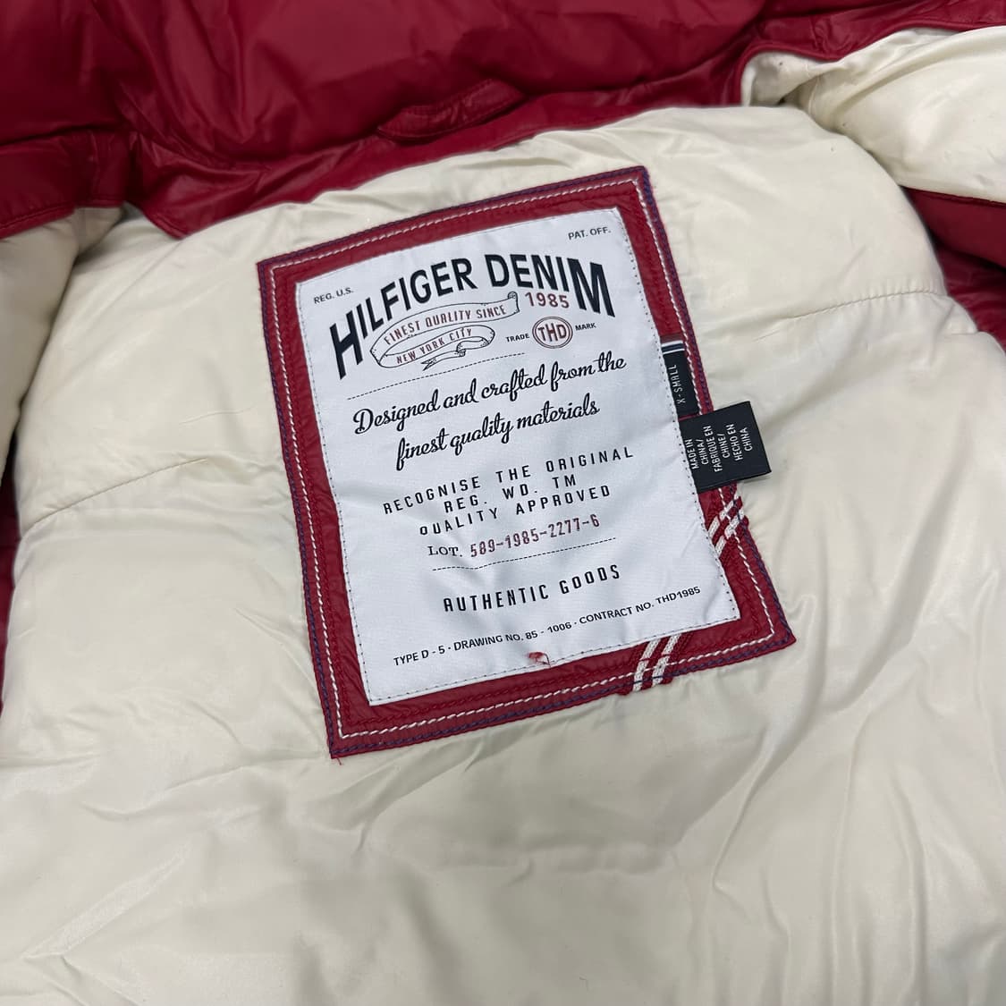 타미힐피거 여성 덕다운 패딩 조끼 레드 XS 상품이미지5