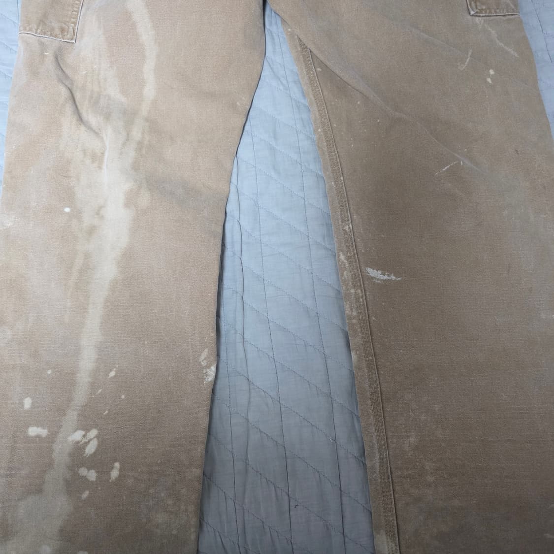 [38X34] 칼하트 더블니 B136 BRN 워크팬츠 블리칭 T-6 상품이미지5