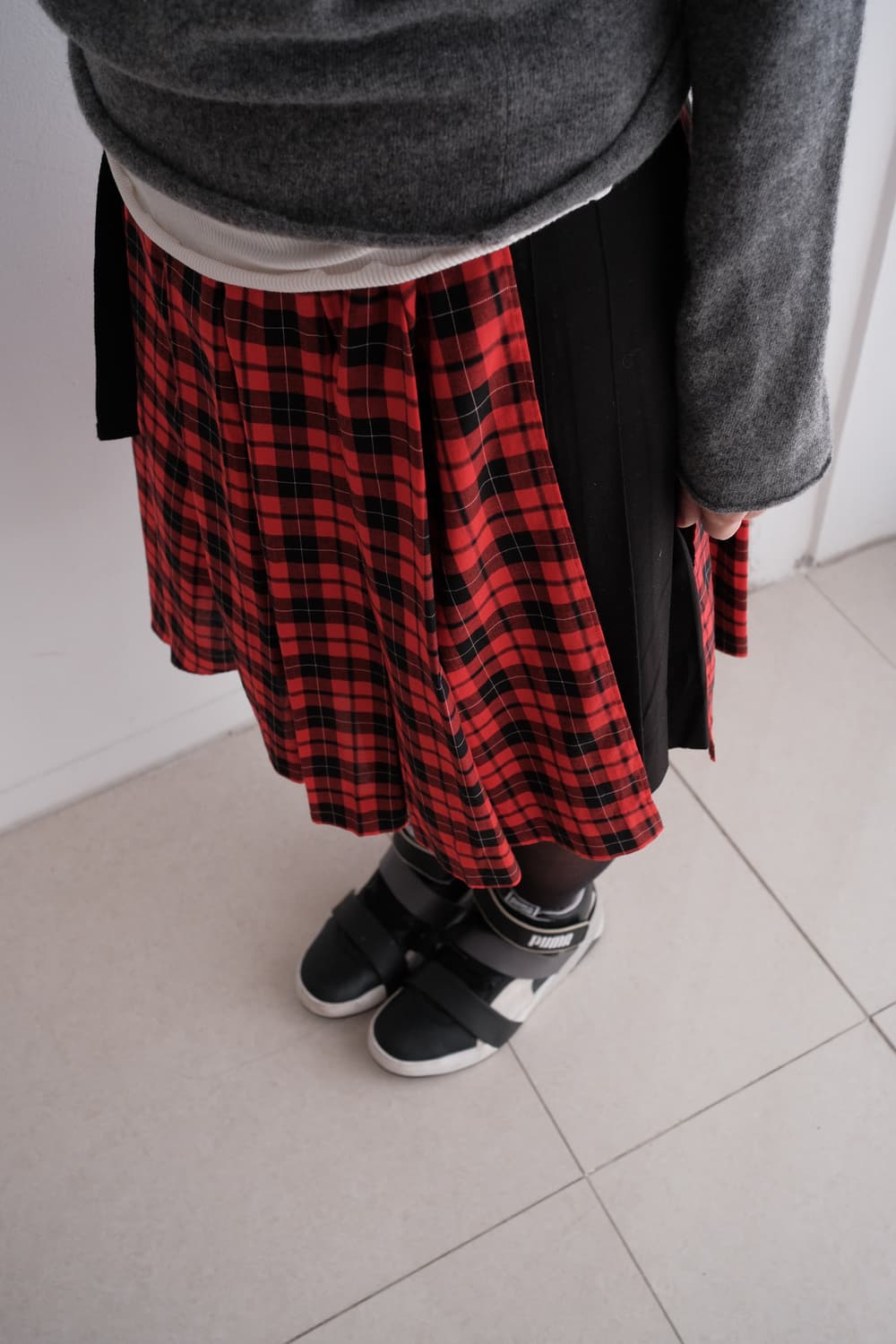 Tartan check wrap skirt 상품이미지3