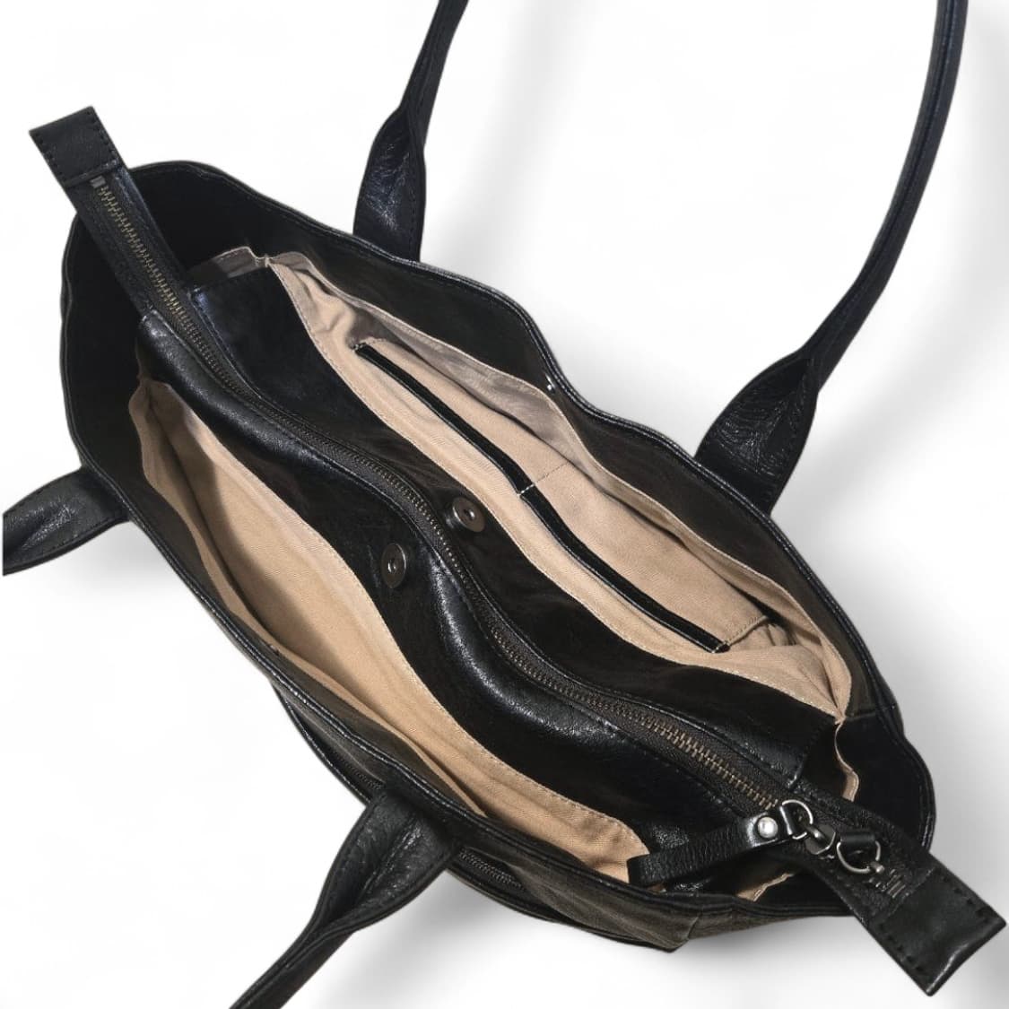 IKETEI LUC 오일 소가죽 토트백 블랙 포터 스타일 상품이미지4