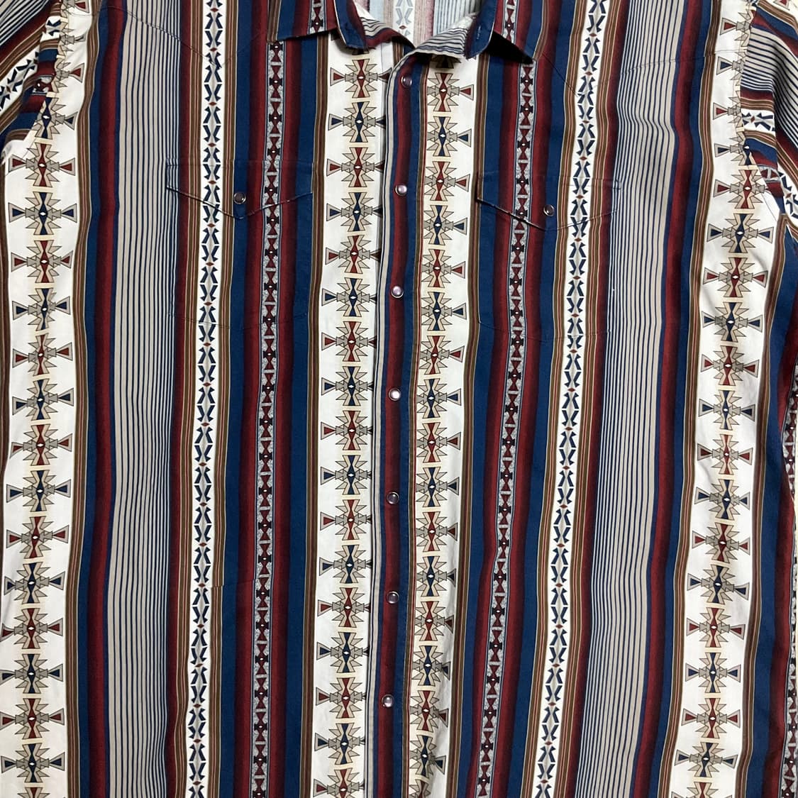 빈티지 팬핸들 웨스턴 패턴셔츠 상품이미지4