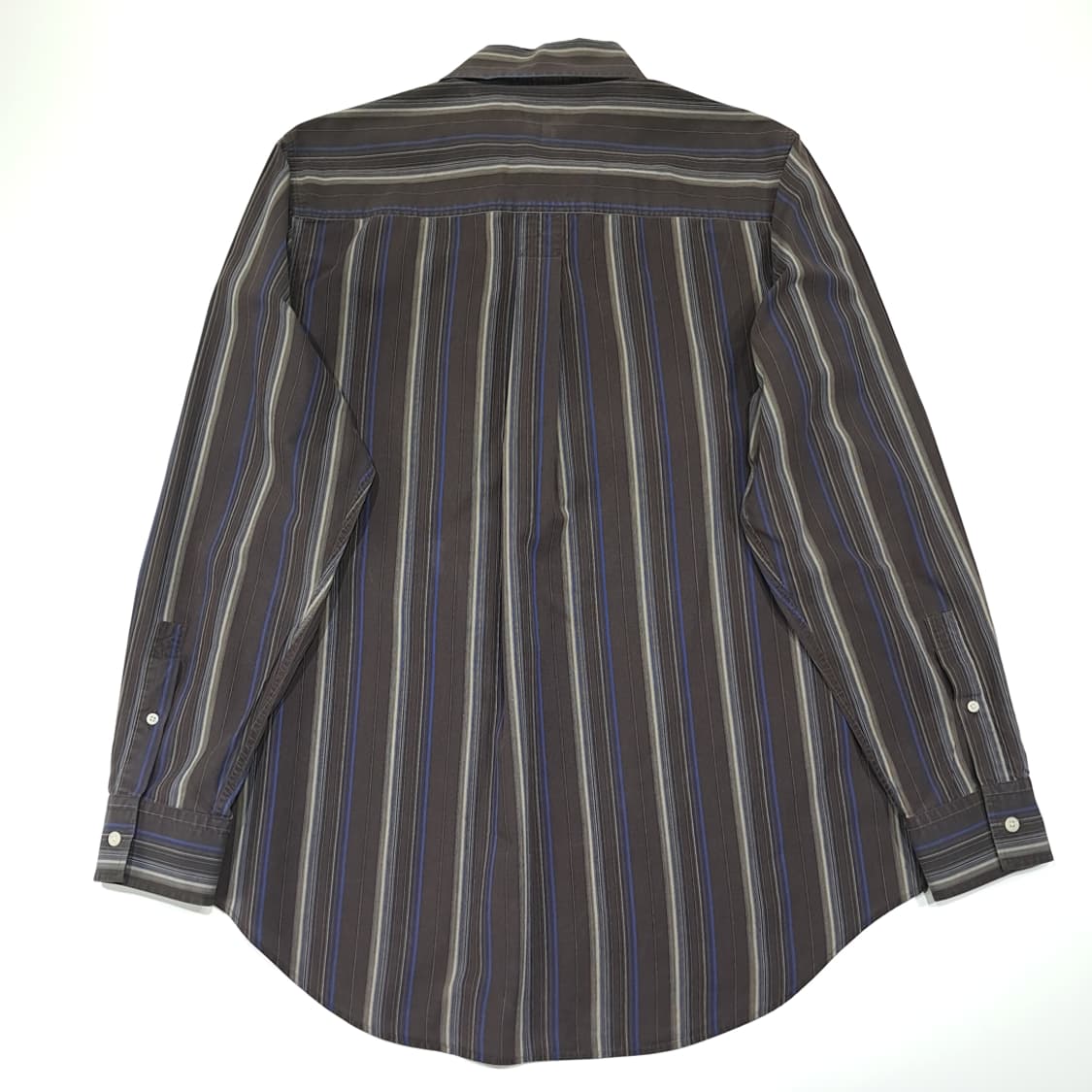 CL494 L 팀버랜드 90s 터키판 코튼 스트라이프 브라운 셔츠 남방 상품이미지8