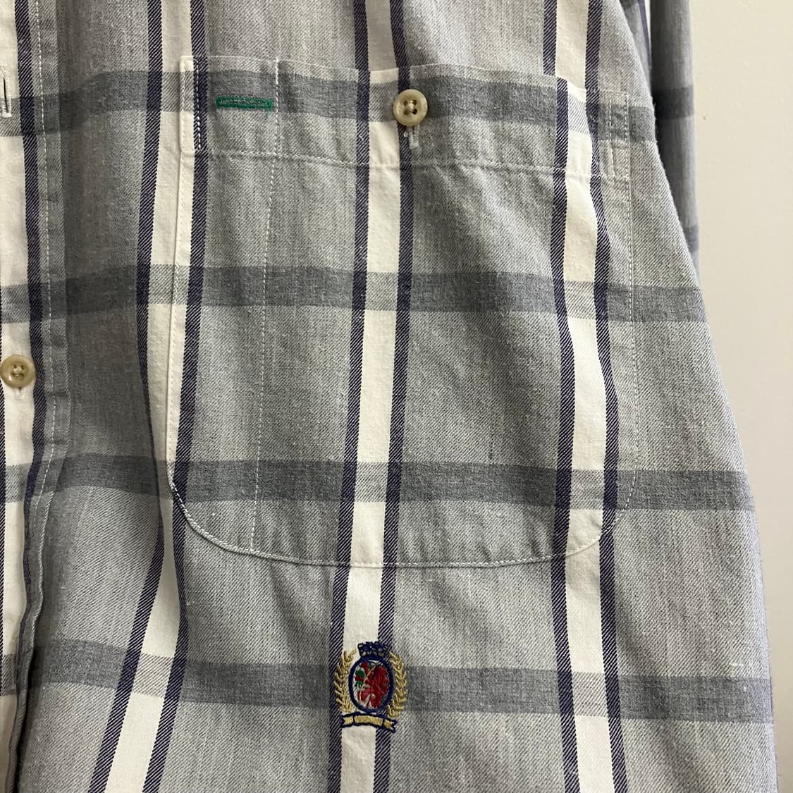 N131 타미힐피거 월계수 투톤 체크셔츠 상품이미지3