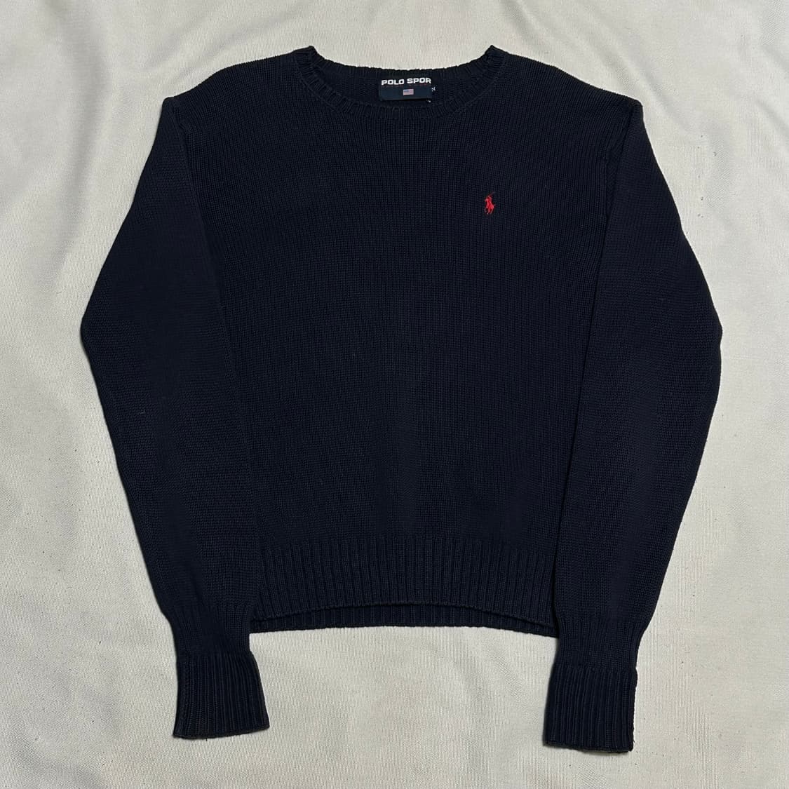 M 폴로 스포츠 네이비 라운드넥 니트 상품이미지2