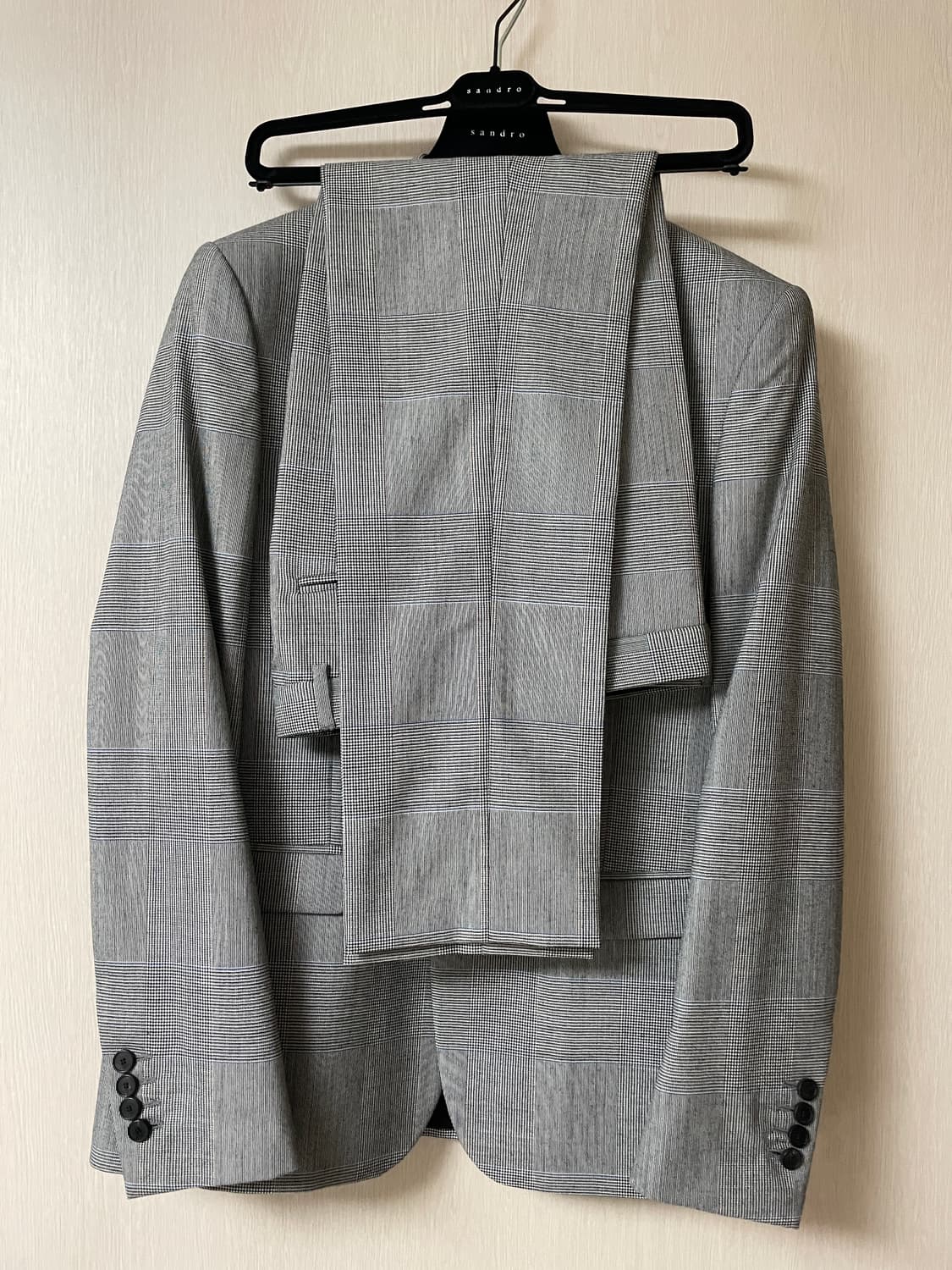 산드로옴므 체크 정장 세트 상품이미지2