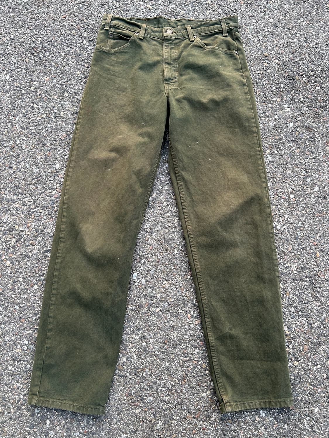 90‘s USA 리바이스555 그린컬러진 34in 상품이미지1