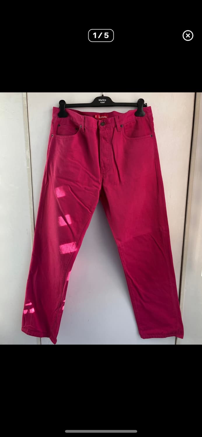 슈프림스타로고 핑크팬츠 상품이미지1